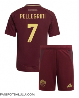 AS Roma Lorenzo Pellegrini #7 Echipament de Fotbal Replică 2024-25 Copii Acasa (+ Șorturi)